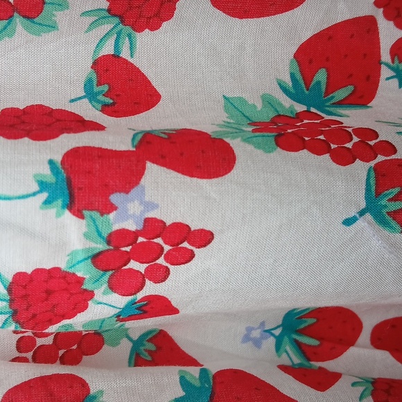 NWT Betsey Johnson 100% cotton slip on strawberry Maxi Dress Sz S - Picture 14 of 16